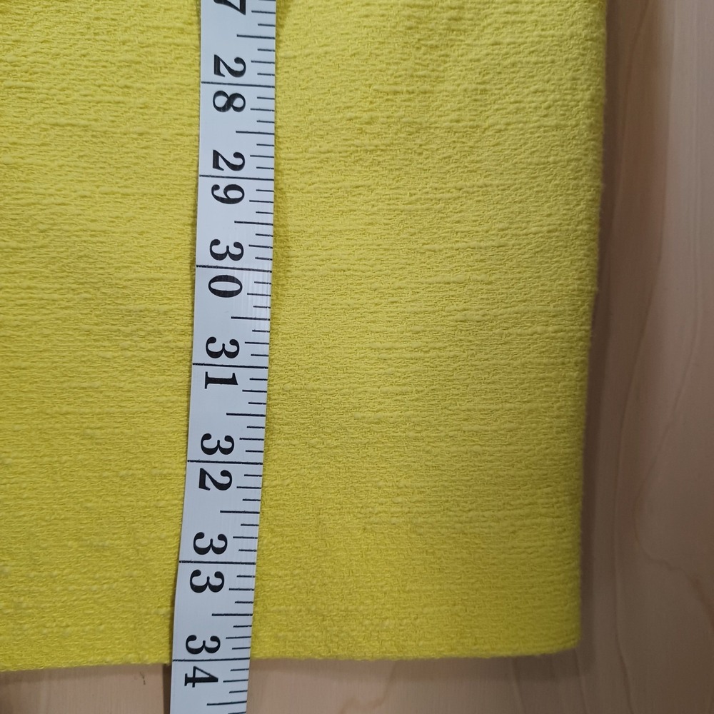 Trina Turk Yellow Textured Bow Neck Cutout Sheath Dress Size 0 Keyhole‎ Back - Picture 6 of 14